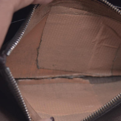 $580 DAMAGED FENDI Canvas FF Zucca Buckle Continental Flap Wallet Brown CONSIGNMENT 10021588