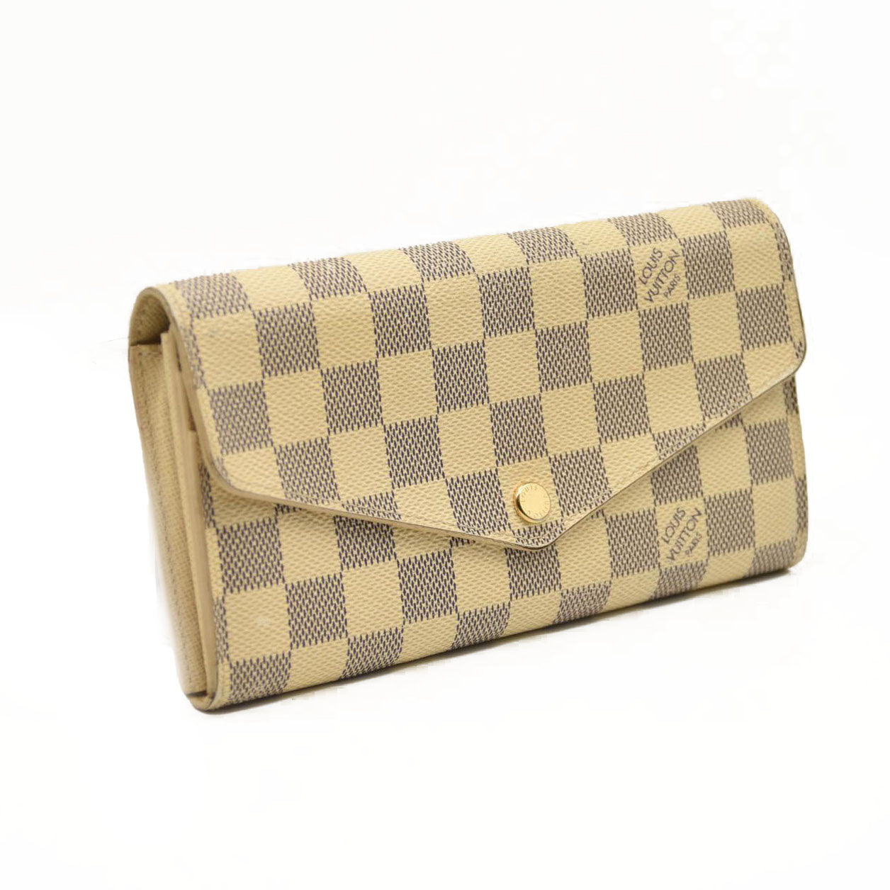 Louis Vuitton Damier Azur Sarah NM Flap Wallet White Canvas