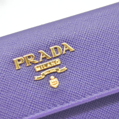 $850 Prada Leather Bag Pouch Purple CONSIGNMENT