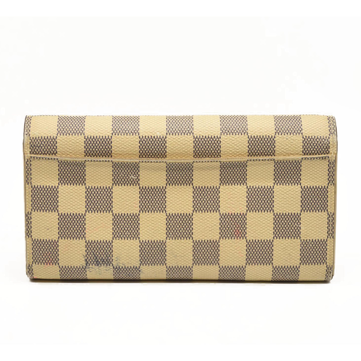 Louis Vuitton Damier Azur Sarah NM Flap Wallet White Canvas
