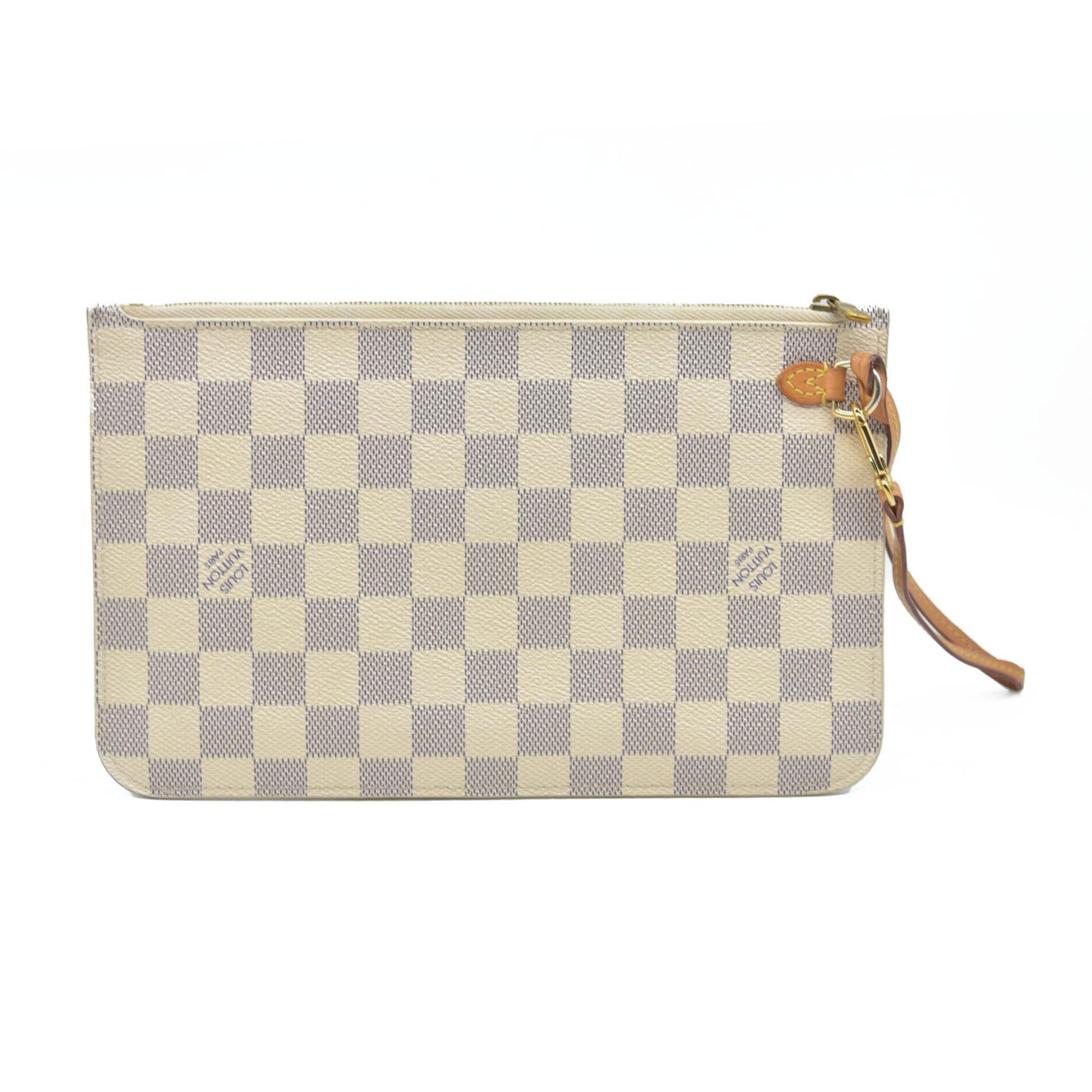 $2170 Louis Vuitton  Damier Azur Neverfull MM GM Pochette SD3147