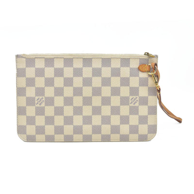 $2170 Louis Vuitton  Damier Azur Neverfull MM GM Pochette SD3147
