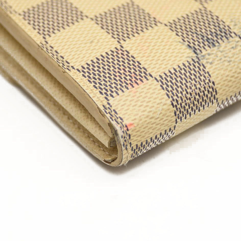 Louis Vuitton Damier Azur Sarah NM Flap Wallet White Canvas