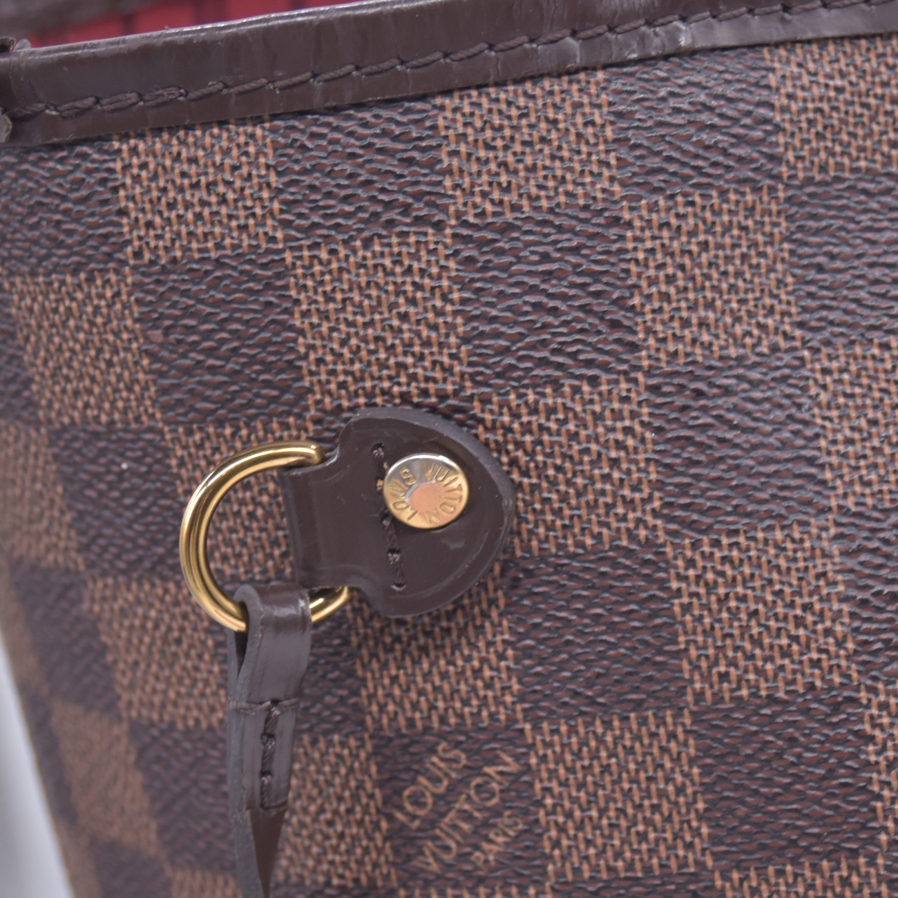 $2240 2018 Louis Vuitton Damier Ebene Neverfull MM with Pouch AR4188