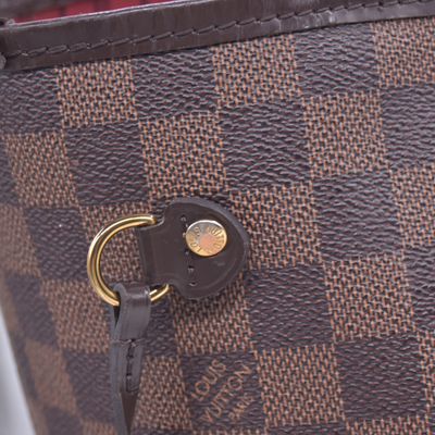 $2240 2018 Louis Vuitton Damier Ebene Neverfull MM with Pouch AR4188 10020399