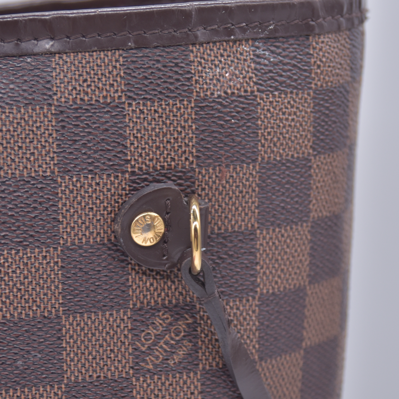 $2240 2018 Louis Vuitton Damier Ebene Neverfull MM with Pouch AR4188