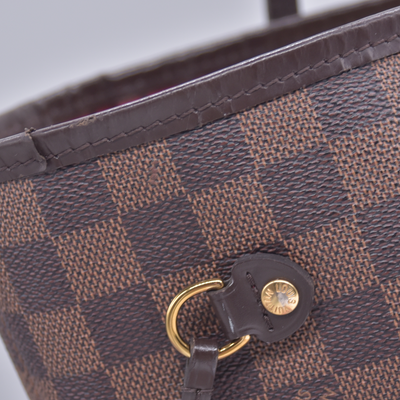 $2240 2018 Louis Vuitton Damier Ebene Neverfull MM with Pouch AR4188