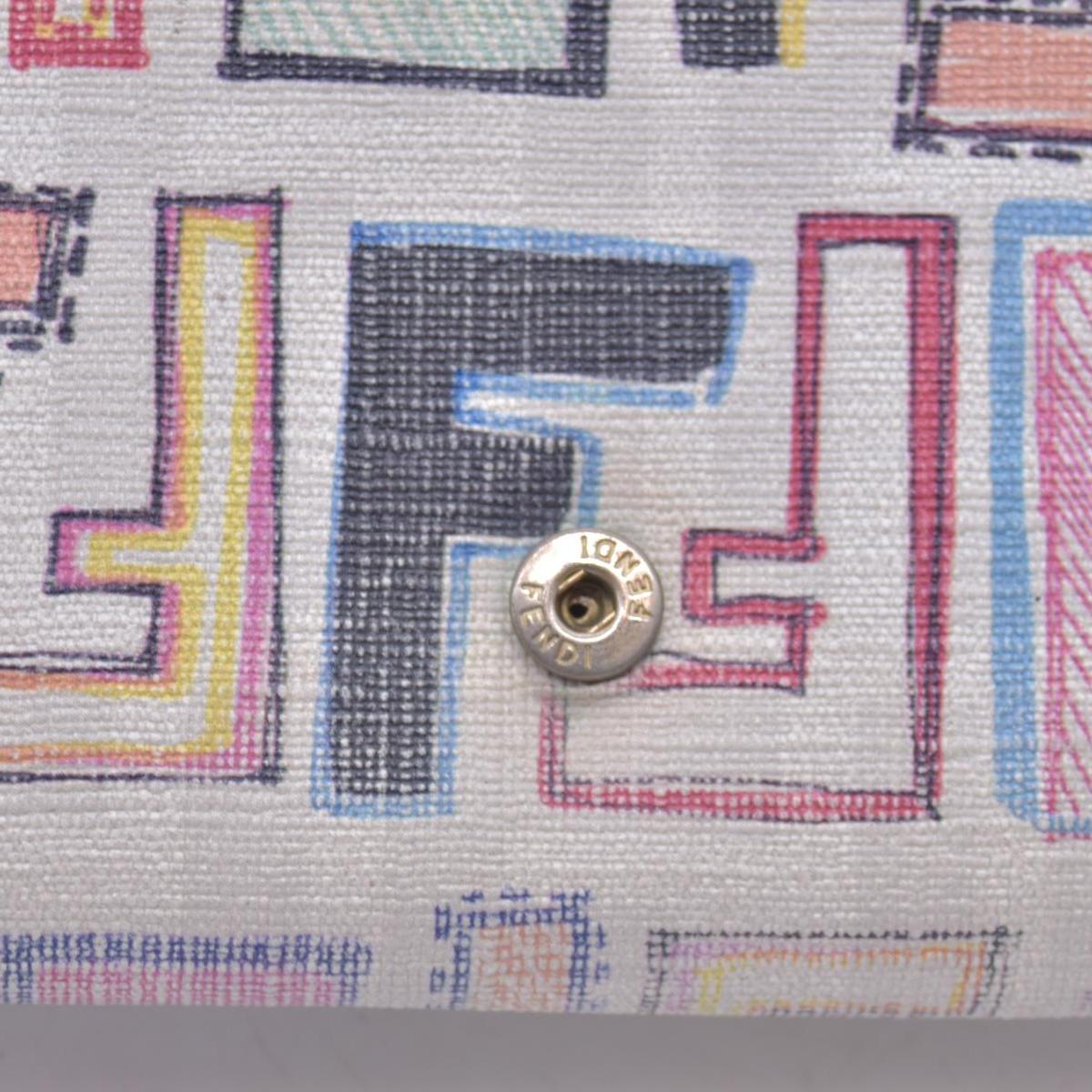 $620 FENDI Multicolor FF Monogram Pattern Long Wallet CONSIGNMENT 10021599