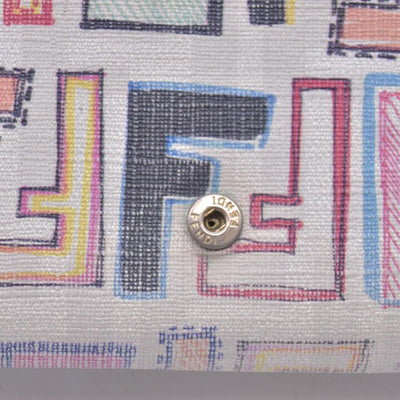 $620 FENDI Multicolor FF Monogram Pattern Long Wallet CONSIGNMENT 10021599