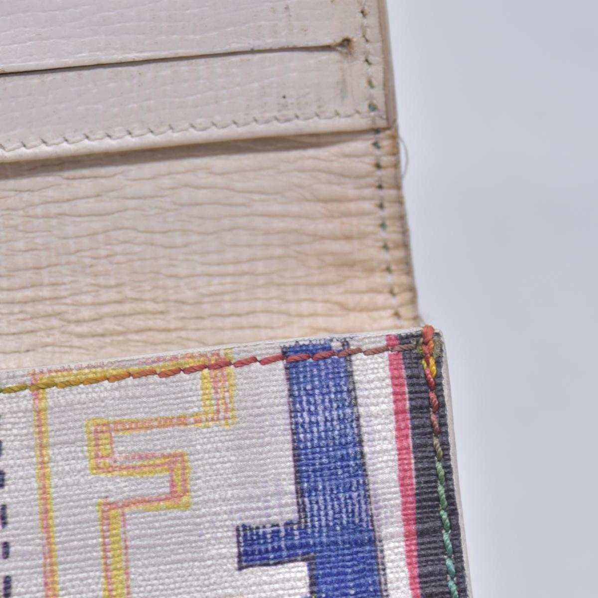 $620 FENDI Multicolor FF Monogram Pattern Long Wallet CONSIGNMENT 10021599