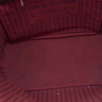 $2240 2018 Louis Vuitton Damier Ebene Neverfull MM with Pouch AR4188