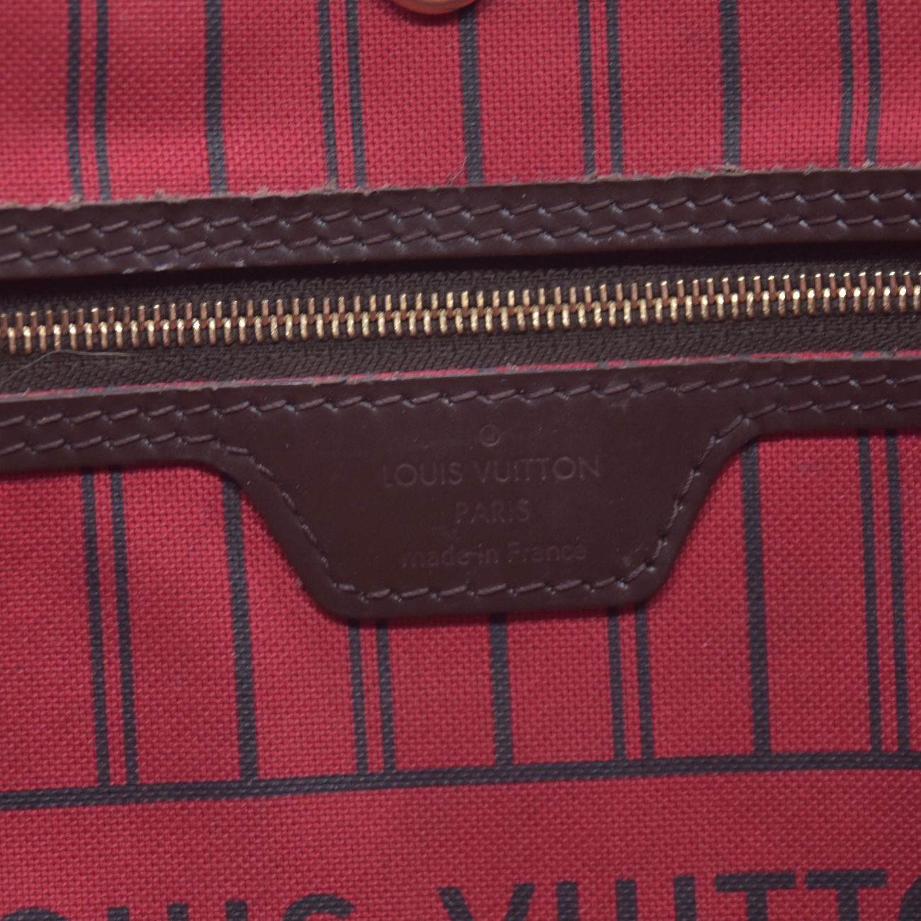 $2240 2018 Louis Vuitton Damier Ebene Neverfull MM with Pouch AR4188