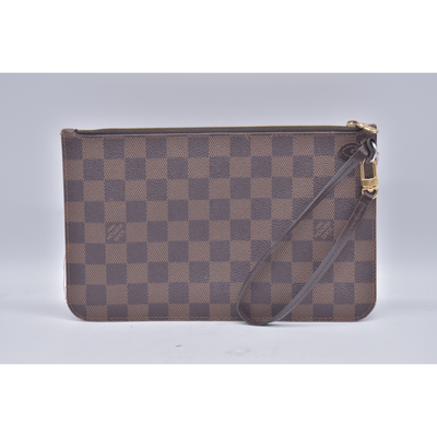 $2240 2018 Louis Vuitton Damier Ebene Neverfull MM with Pouch AR4188