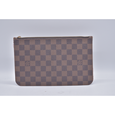 $2240 2018 Louis Vuitton Damier Ebene Neverfull MM with Pouch AR4188 10020399