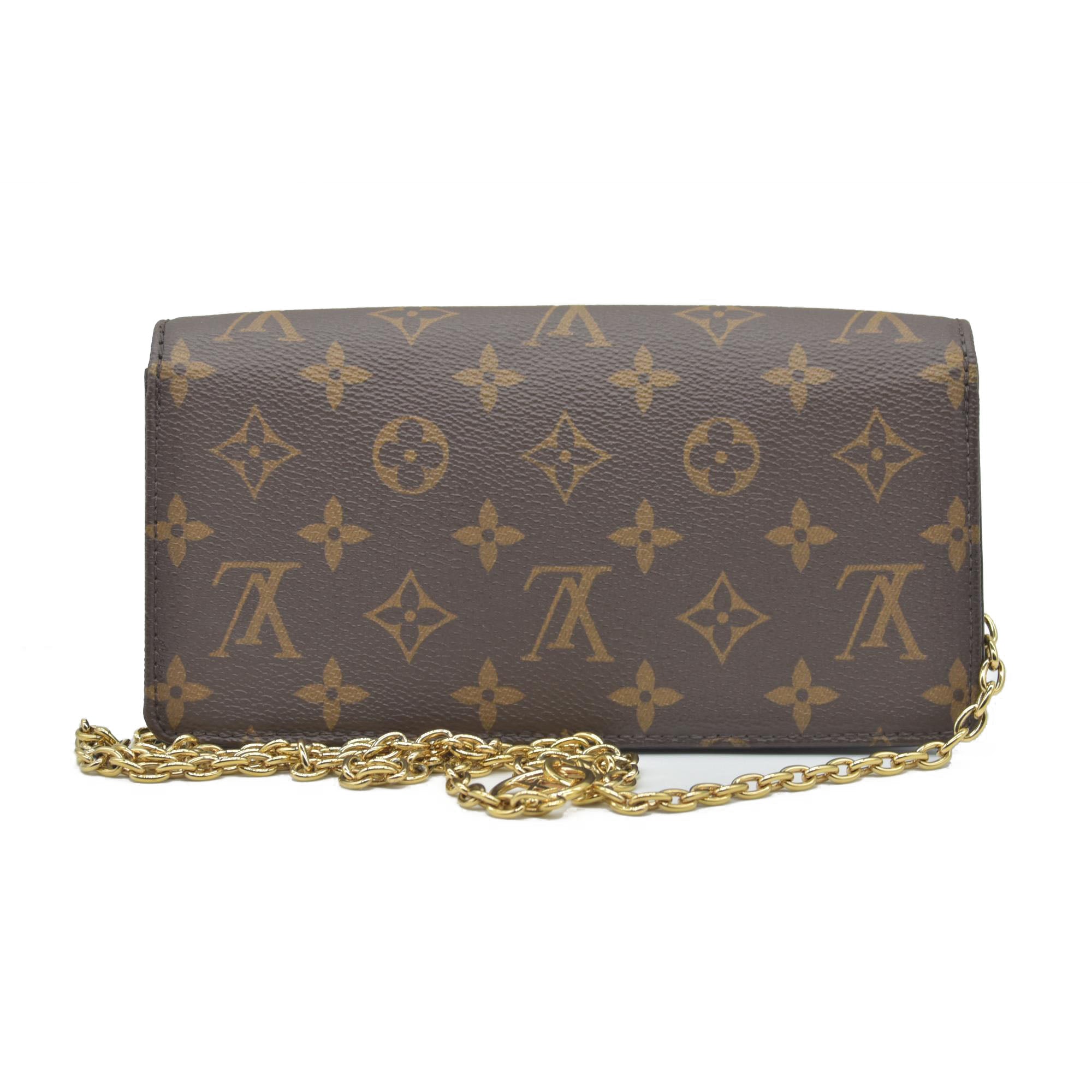 $1750 Louis Vuitton Monogram Wallet On Chain Lily