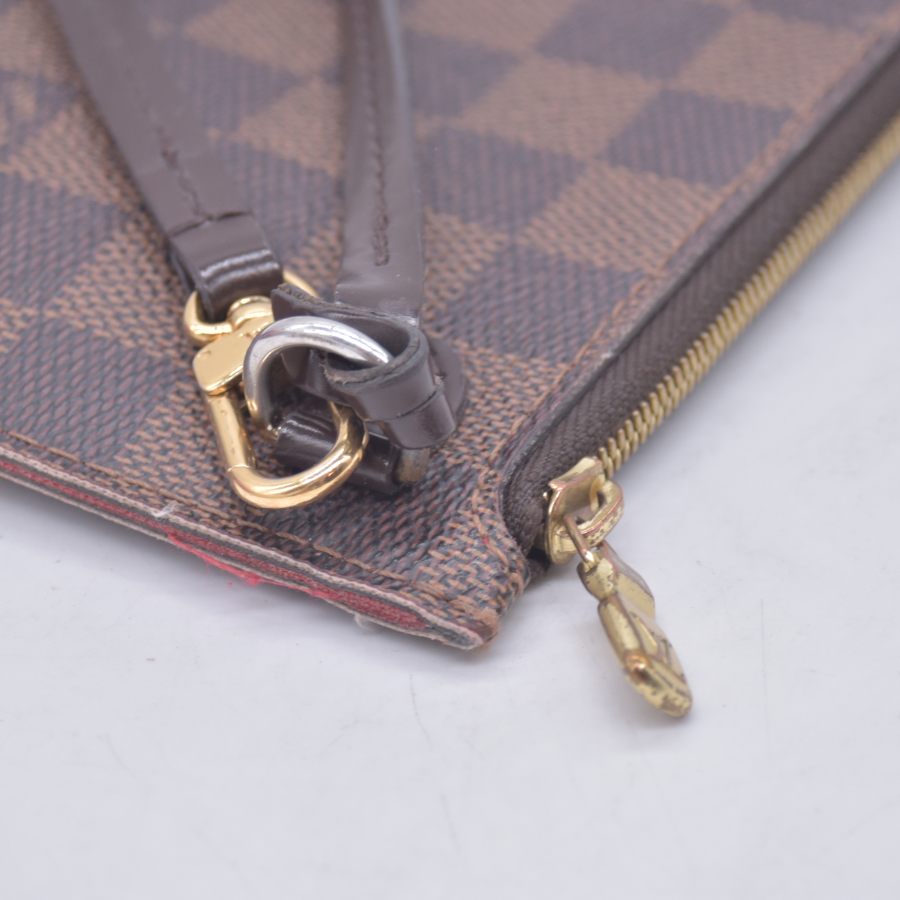 $2240 2018 Louis Vuitton Damier Ebene Neverfull MM with Pouch AR4188