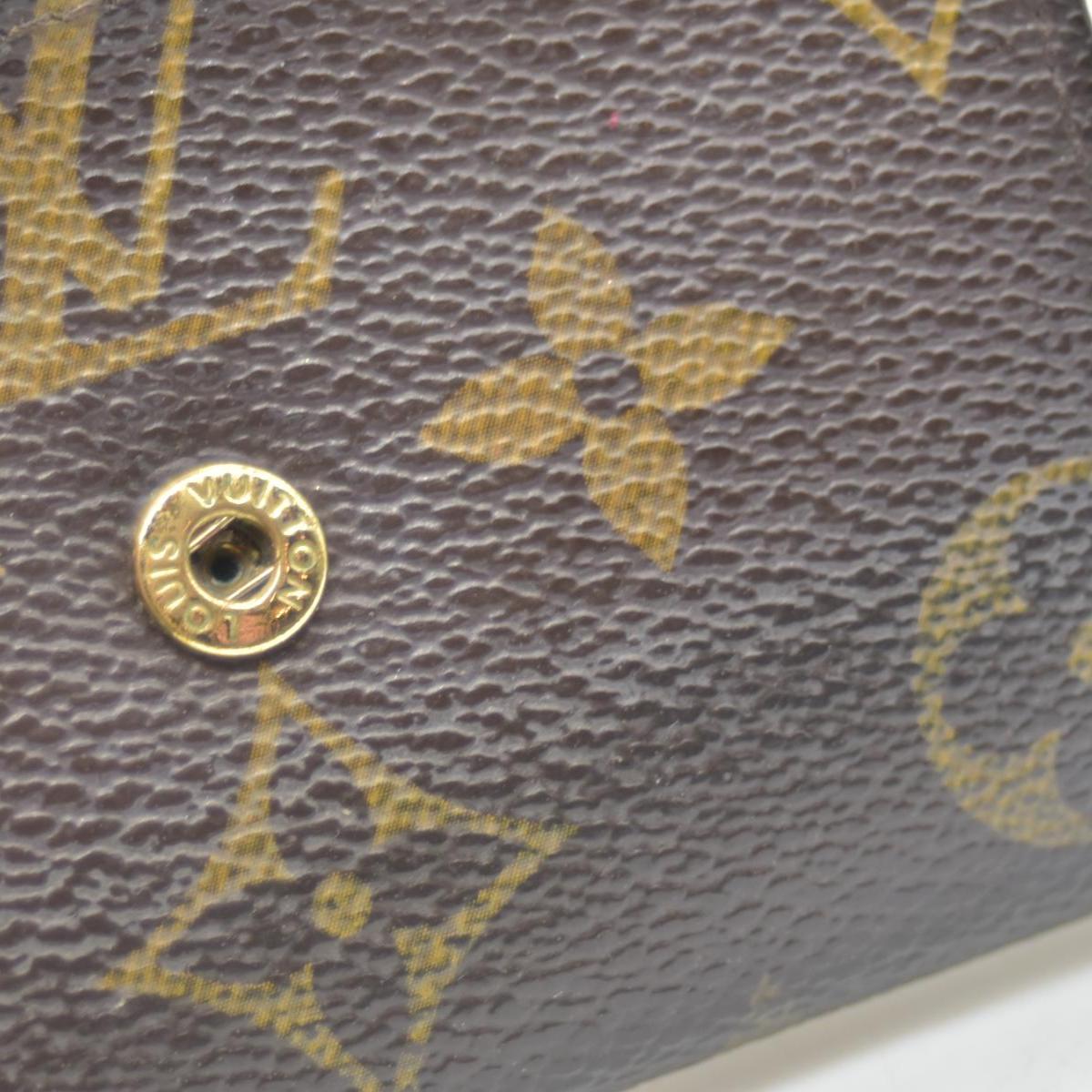 $435 Louis Vuitton Monogram Plat Coin Purse Wallet Brown RA0170 CONSIGNMENT