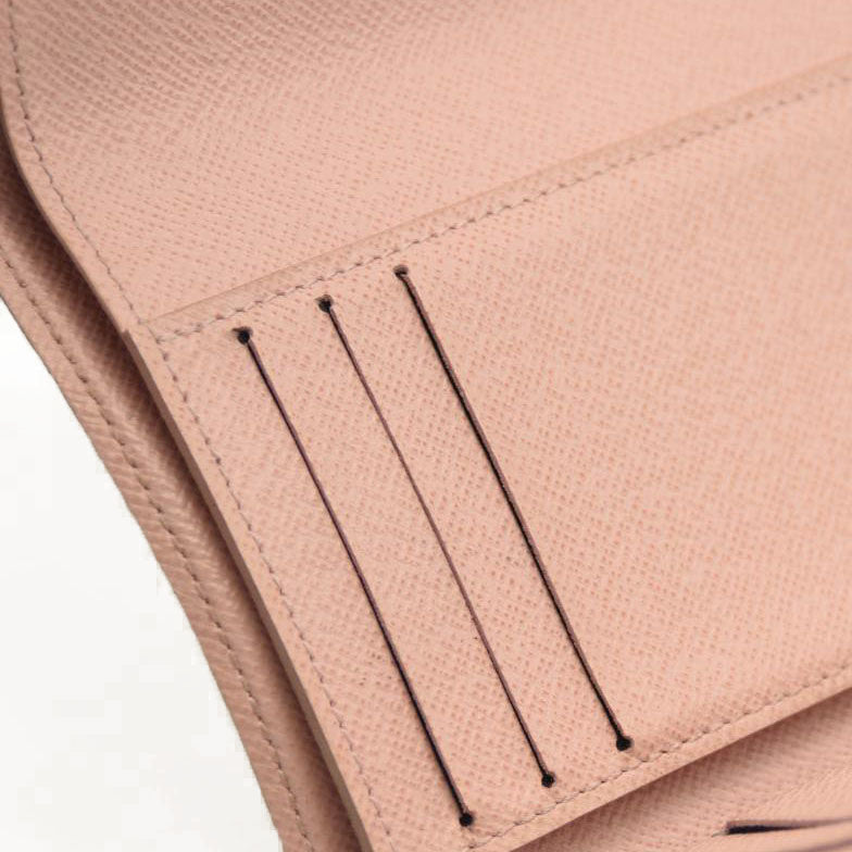 $575 LOUIS VUITTON Damier Azur Victorine Wallet Rose Ballerine