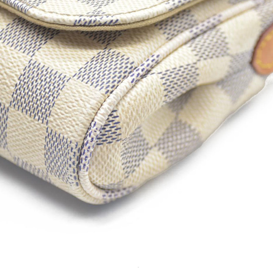 $1050 Louis Vuitton  Damier Azur Favorite PM DU0164