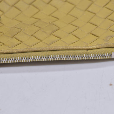 $390 BOTTEGA VENETA Yellow Intrecciato Key Pouch Cles CONSIGNMENT 10021583