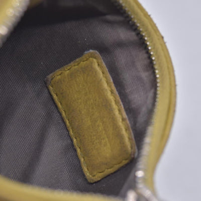 $390 BOTTEGA VENETA Yellow Intrecciato Key Pouch Cles CONSIGNMENT 10021583