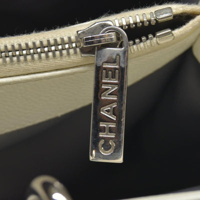 $3500 Chanel Caviar Quilted XL Grand Shopping Tote GST White 2011-2012