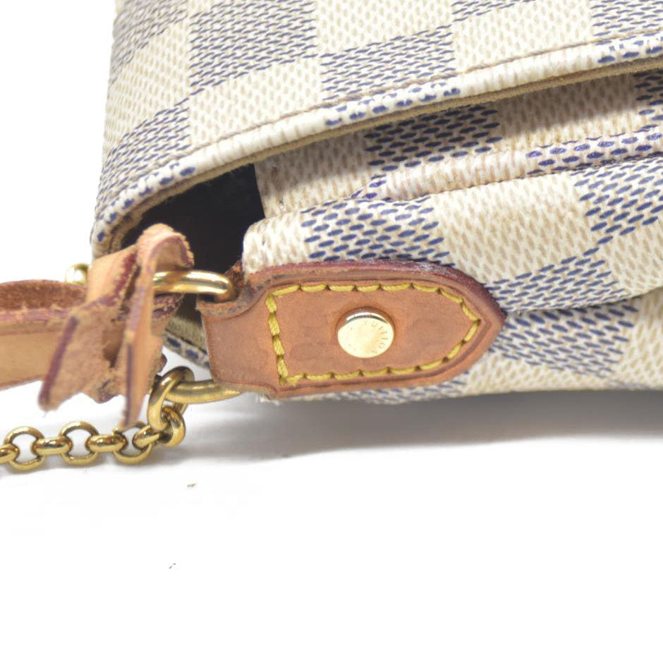 $1050 Louis Vuitton  Damier Azur Favorite PM DU0164