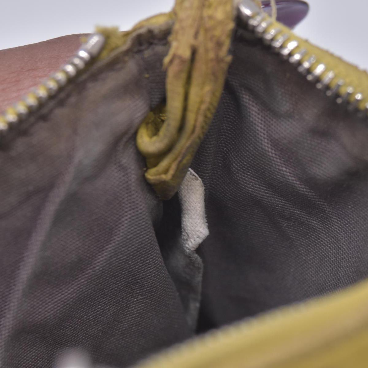$390 BOTTEGA VENETA Yellow Intrecciato Key Pouch Cles CONSIGNMENT 10021583
