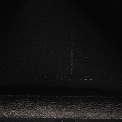 NEW Saint Laurent Le Monogram YSL Glossy Wallet on Crossbody Chain Black Gold