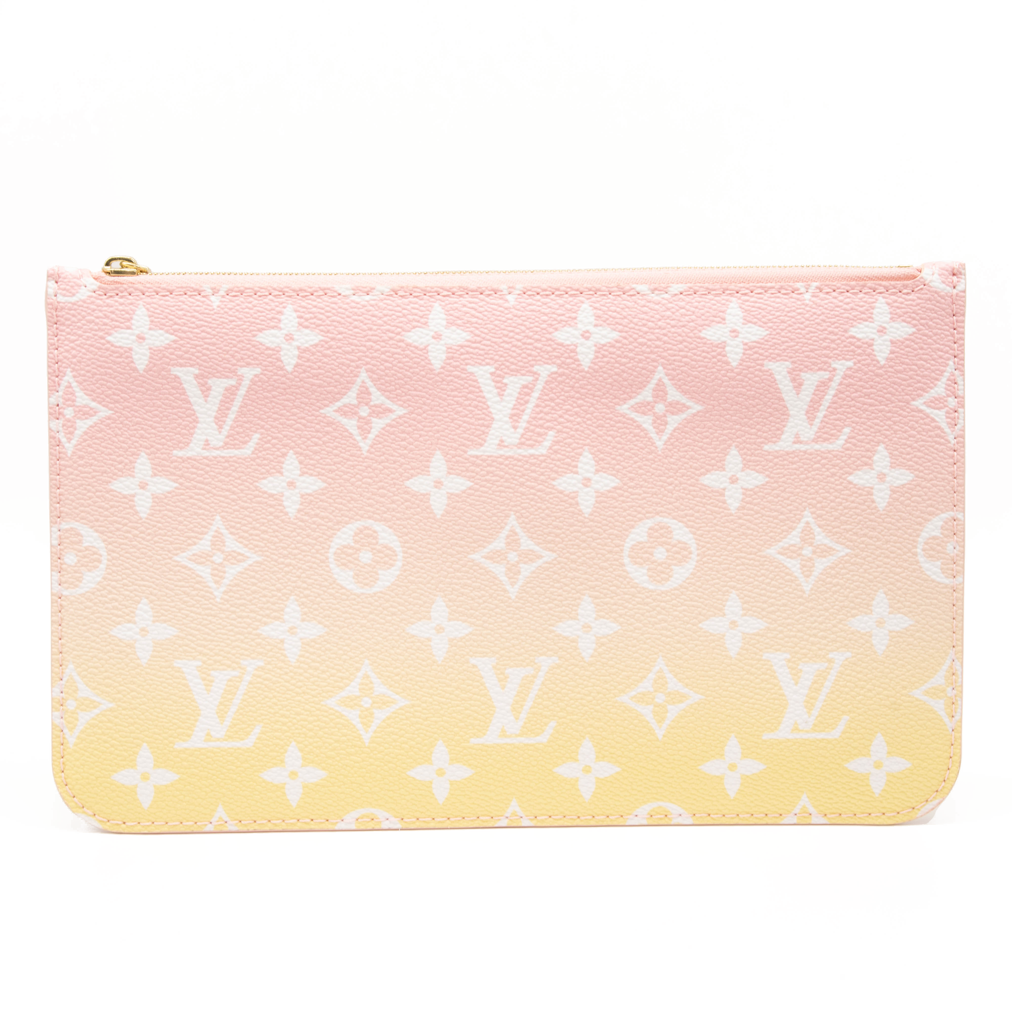 Louis Vuitton Monogram By The Pool Neverfull MM Pochette Light Pink Wristlet