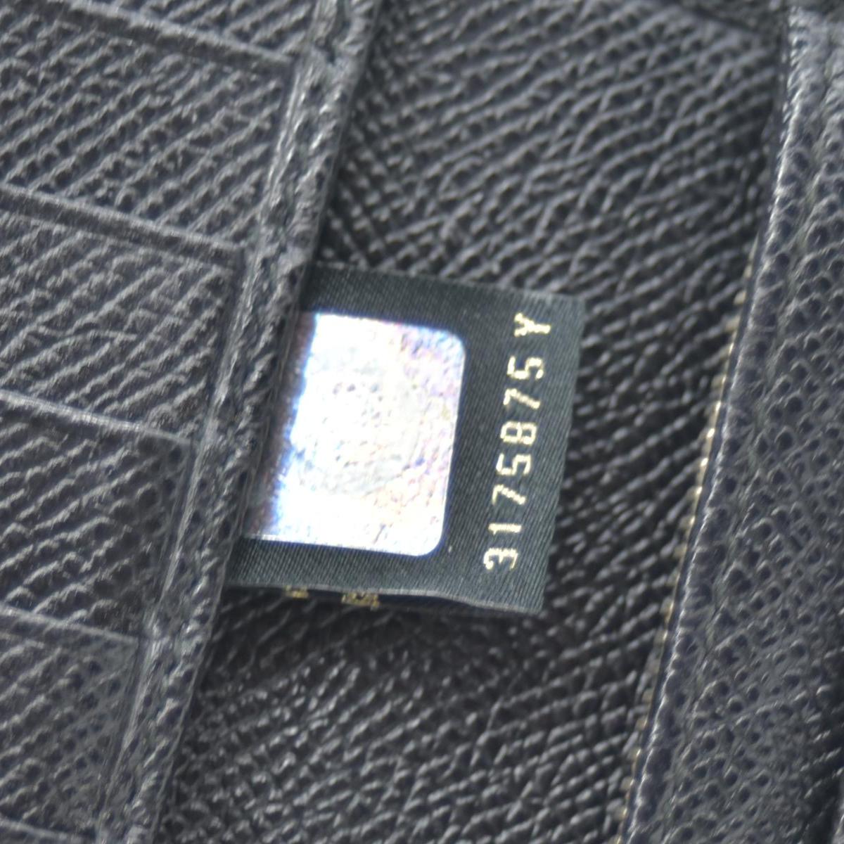 $790 BVLGARI Leather Bifold Long Wallet Black CONSIGNMENT