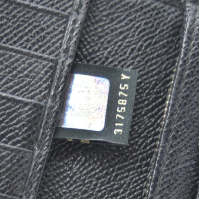 $790 BVLGARI Leather Bifold Long Wallet Black CONSIGNMENT
