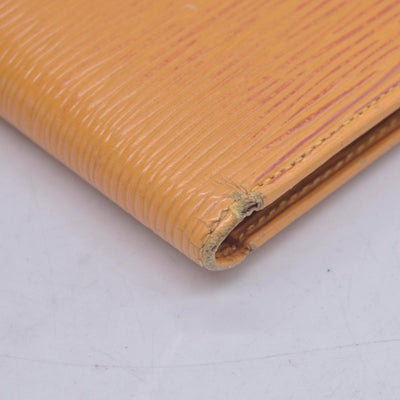 $680 LOUIS VUITTON Yellow Epi Leather Compact Snap Wallet CONSIGNMENT 10021590