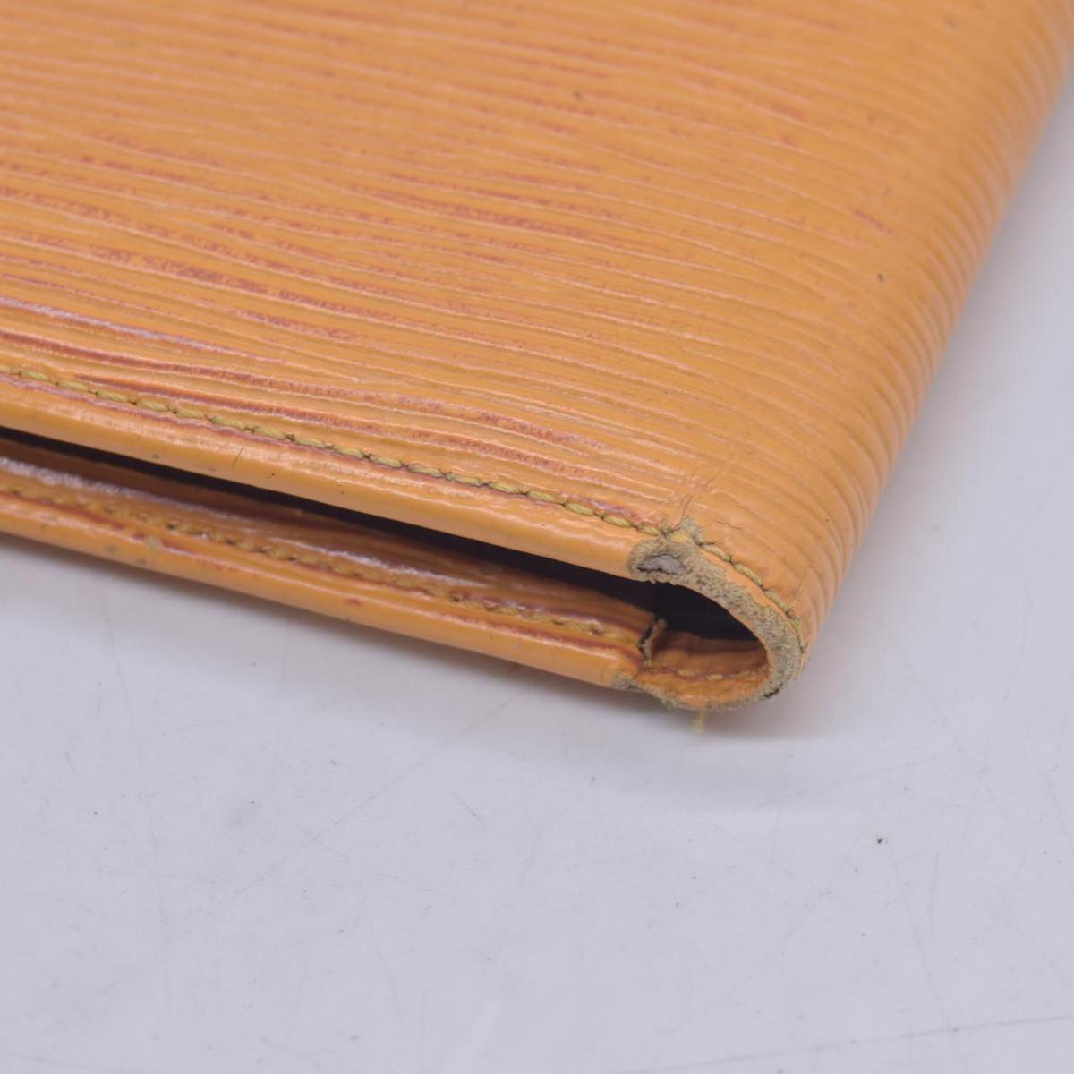 $680 LOUIS VUITTON Yellow Epi Leather Compact Snap Wallet CONSIGNMENT 10021590