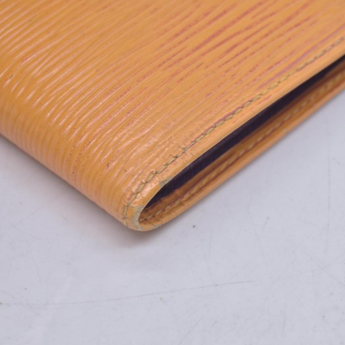 $680 LOUIS VUITTON Yellow Epi Leather Compact Snap Wallet CONSIGNMENT 10021590