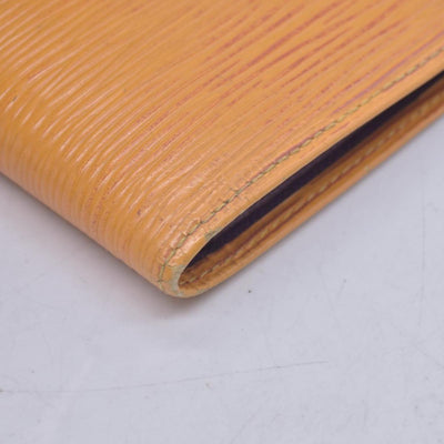 $680 LOUIS VUITTON Yellow Epi Leather Compact Snap Wallet CONSIGNMENT 10021590