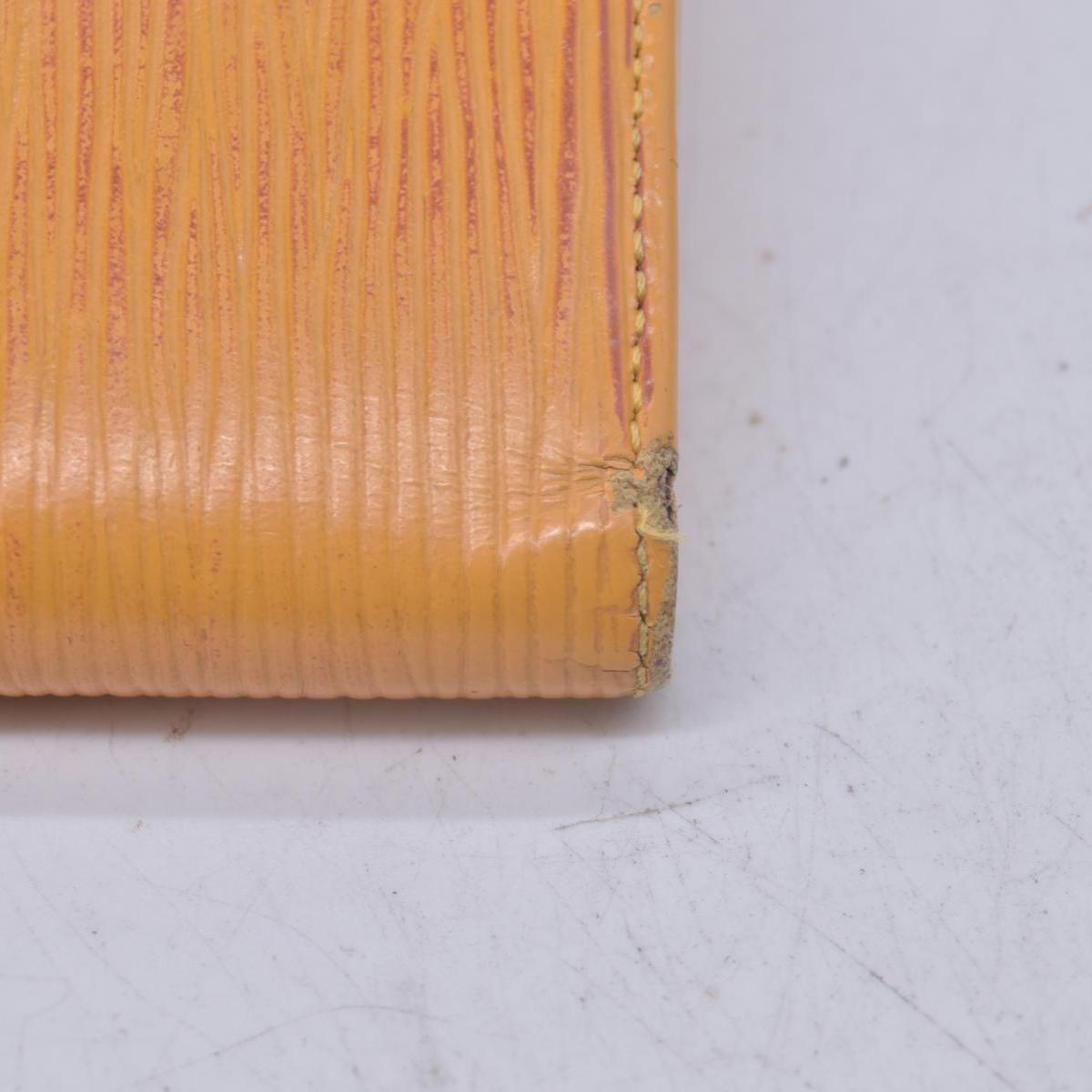 $680 LOUIS VUITTON Yellow Epi Leather Compact Snap Wallet CONSIGNMENT 10021590