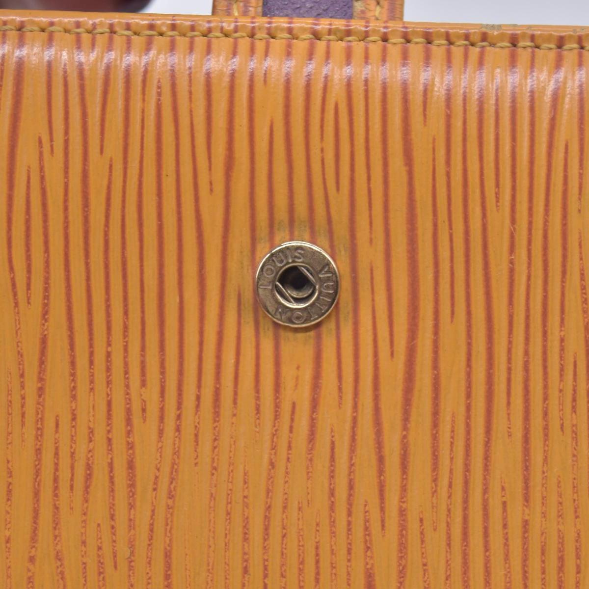 $680 LOUIS VUITTON Yellow Epi Leather Compact Snap Wallet CONSIGNMENT 10021590