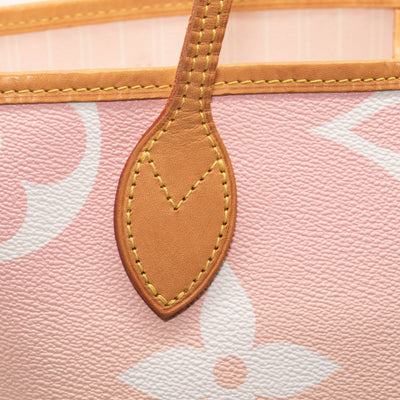 Louis Vuitton Monogram Giant By The Pool Neverfull MM Light Pink Tote