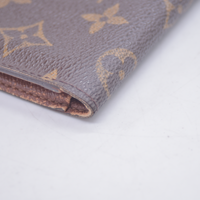 $360 2005 Louis Vuitton Monogram Porte 2 Cartes Vertical Card Holder CA1025