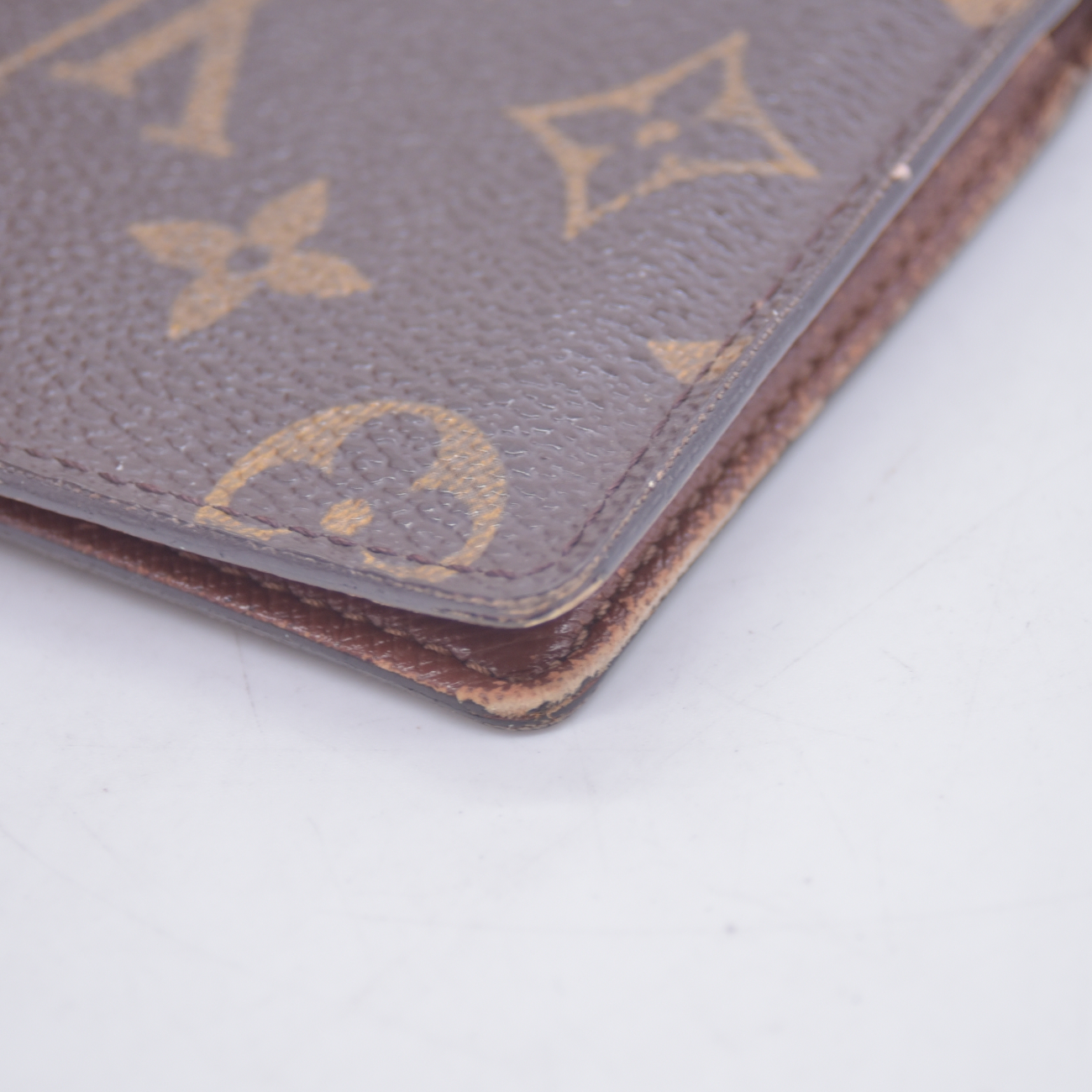$360 2005 Louis Vuitton Monogram Porte 2 Cartes Vertical Card Holder CA1025