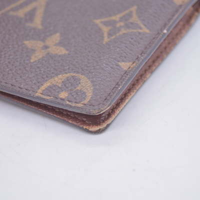 $360 2005 Louis Vuitton Monogram Porte 2 Cartes Vertical Card Holder CA1025