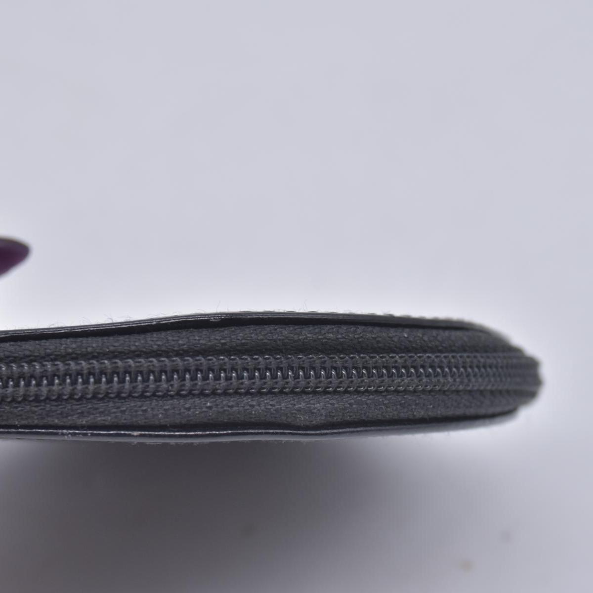 $320 GUCCI Smooth Calfskin Vintage Round Coin Purse Black CONSIGNMENT 10021589