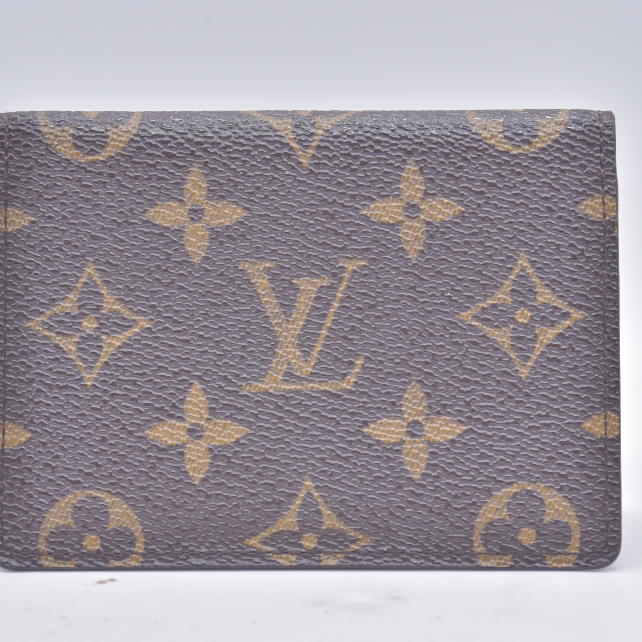$360 2005 Louis Vuitton Monogram Porte 2 Cartes Vertical Card Holder CA1025