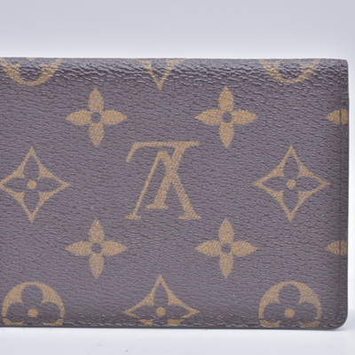 $360 2005 Louis Vuitton Monogram Porte 2 Cartes Vertical Card Holder CA1025
