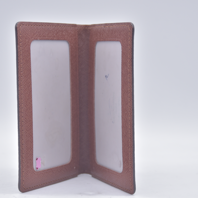 $360 2005 Louis Vuitton Monogram Porte 2 Cartes Vertical Card Holder CA1025