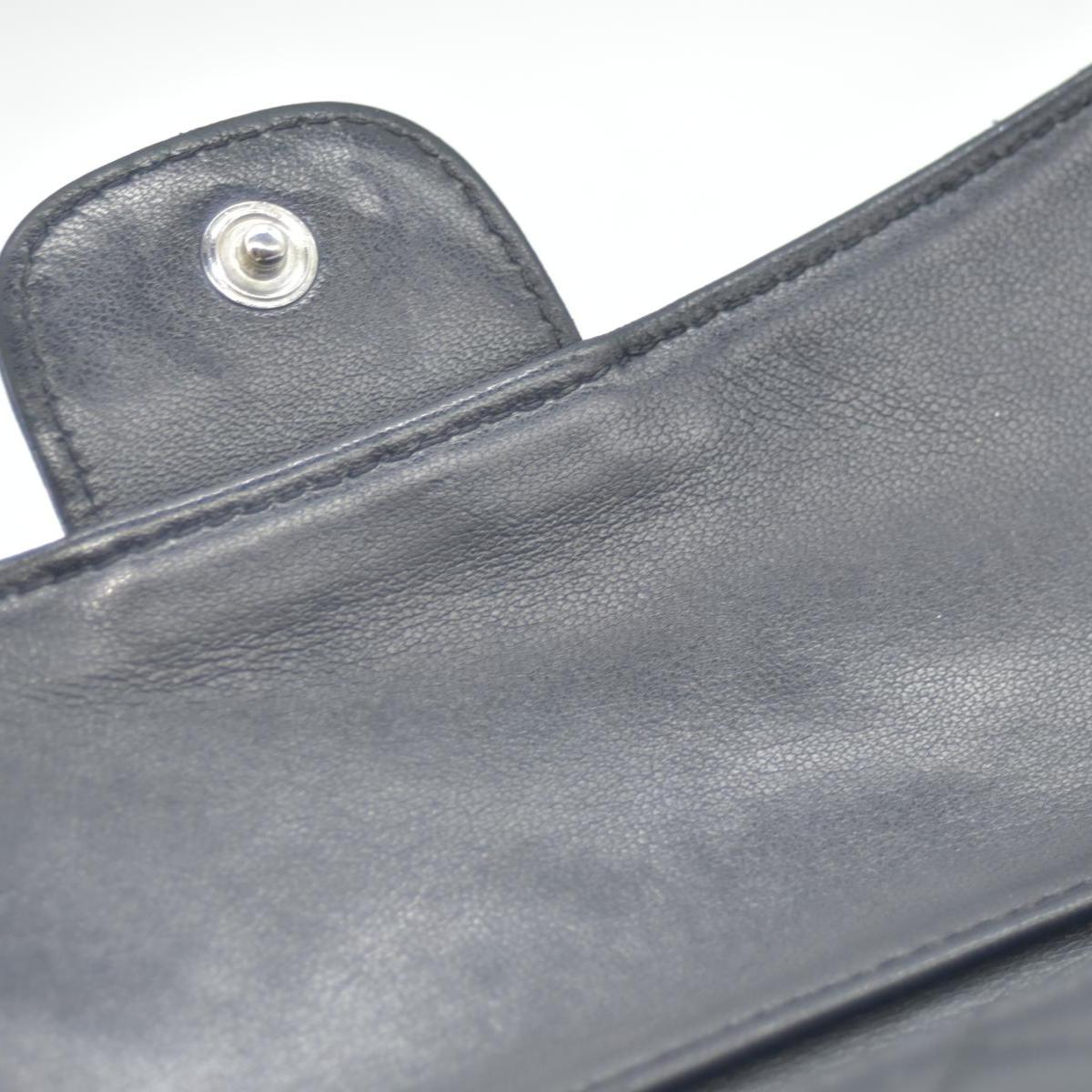$1375 Chanel Lambskin Quilted Large Flap Wallet Black CONSIGNMENT