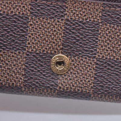 $345 LOUIS VUITTON Damier Ebene 4 Key Holder Brown CONSIGNMENT 10021597