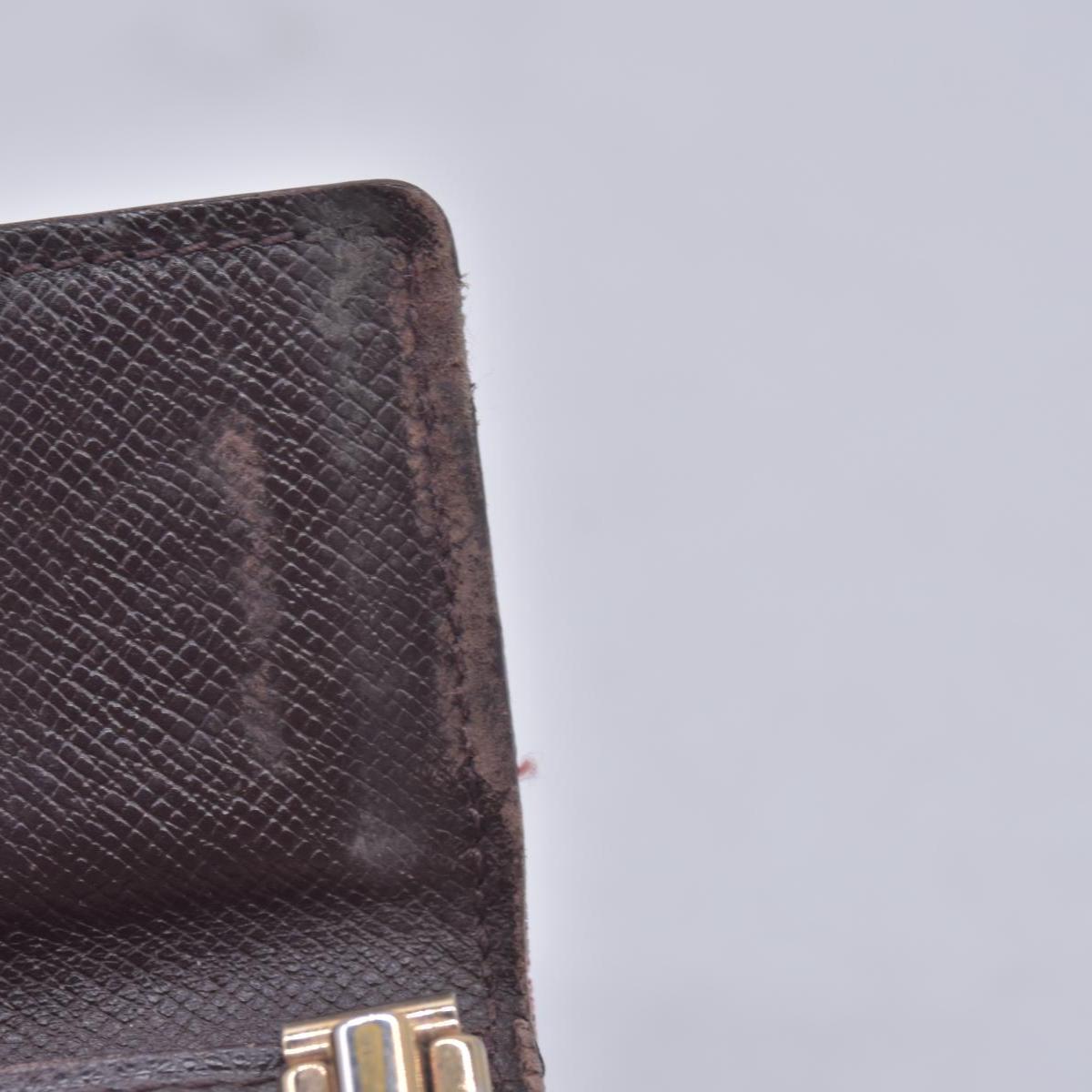 $345 LOUIS VUITTON Damier Ebene 4 Key Holder Brown CONSIGNMENT 10021597