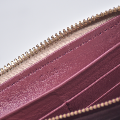 $550 Chloe Bobbie Bow Zip Around Gold Leather Wallet 10020988